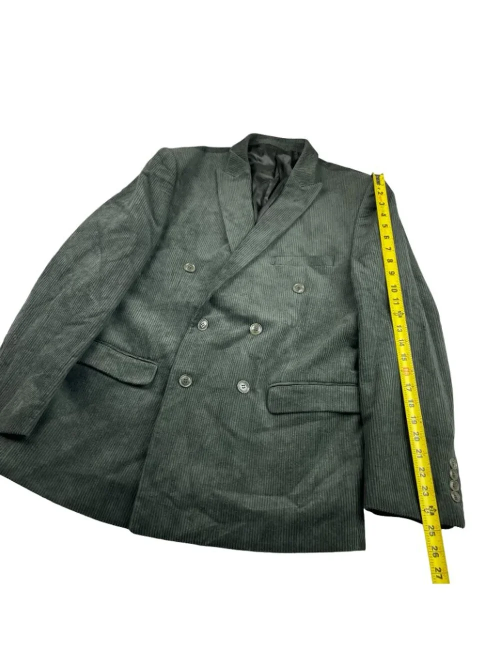 Alain Dupetit Men's Corduroy Double Breasted Suit Green • 44R US | 38x28